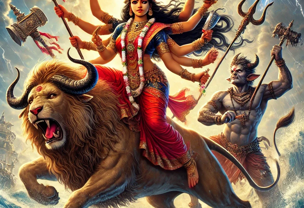 Goddess Durga and Mahishasura