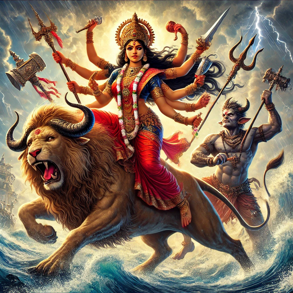 Goddess Durga and Mahishasura